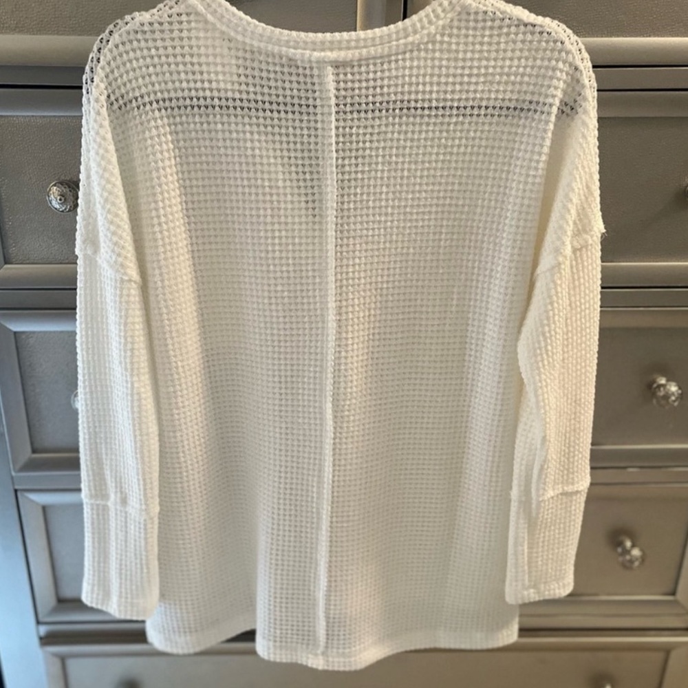 NEW pink lily waffle knit top - Picture 2 of 4